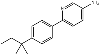 6-[4-(1,1-Dimethylpropyl)phenyl]-3-pyridinamine 结构式