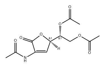 2-acetamido-5,6-di-O-acetyl-2,3-dideoxy-D-threo-hex-2-en.. 结构式