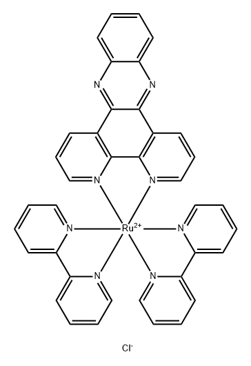 2,2'-联吡啶化合物与二吡啶并[3,2-A:2',3'-C]吩嗪,钌(2+)盐二氯化合物 结构式