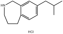 8-异丁基-2,3,4,5-四氢-1H-苯并[C]氮杂盐酸盐 结构式