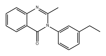 3-Ethylphenyl etaqualone 结构式
