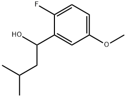 1-(2-fluoro-5-methoxyphenyl)-3-methylbutan-1-ol 结构式