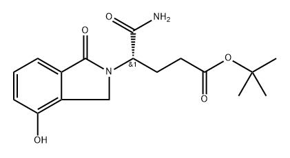 (S)-5-氨基-4-(4-羟基-1-氧代异吲哚啉-2-基)-5-氧代戊酸叔丁酯 结构式