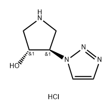 反式-4-(1H-1,2,3-三唑-1-基)吡咯烷-3-醇盐酸盐 结构式