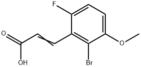3-(2-Bromo-6-fluoro-3-methoxyphenyl)-2-propenoic acid 结构式