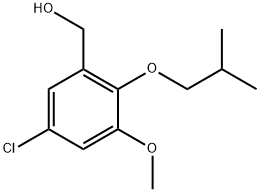 (5-Chloro-2-isobutoxy-3-methoxyphenyl)methanol 结构式