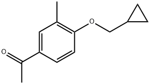 1-[4-(Cyclopropylmethoxy)-3-methylphenyl]ethanone 结构式