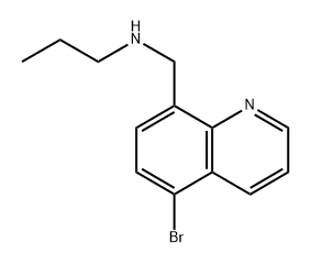 N-((5-bromoquinolin-8-yl)methyl)propan-1-amine 结构式