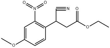 Benzenepropanoic acid, β-cyano-4-methoxy-2-nitro-, ethyl ester 结构式