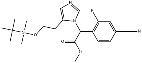 1H-Imidazole-1-acetic acid, α-(4-cyano-2-fluorophenyl)-5-[2-[[(1,1-dimethylethyl)dimethylsilyl]oxy]ethyl]-, methyl ester 结构式