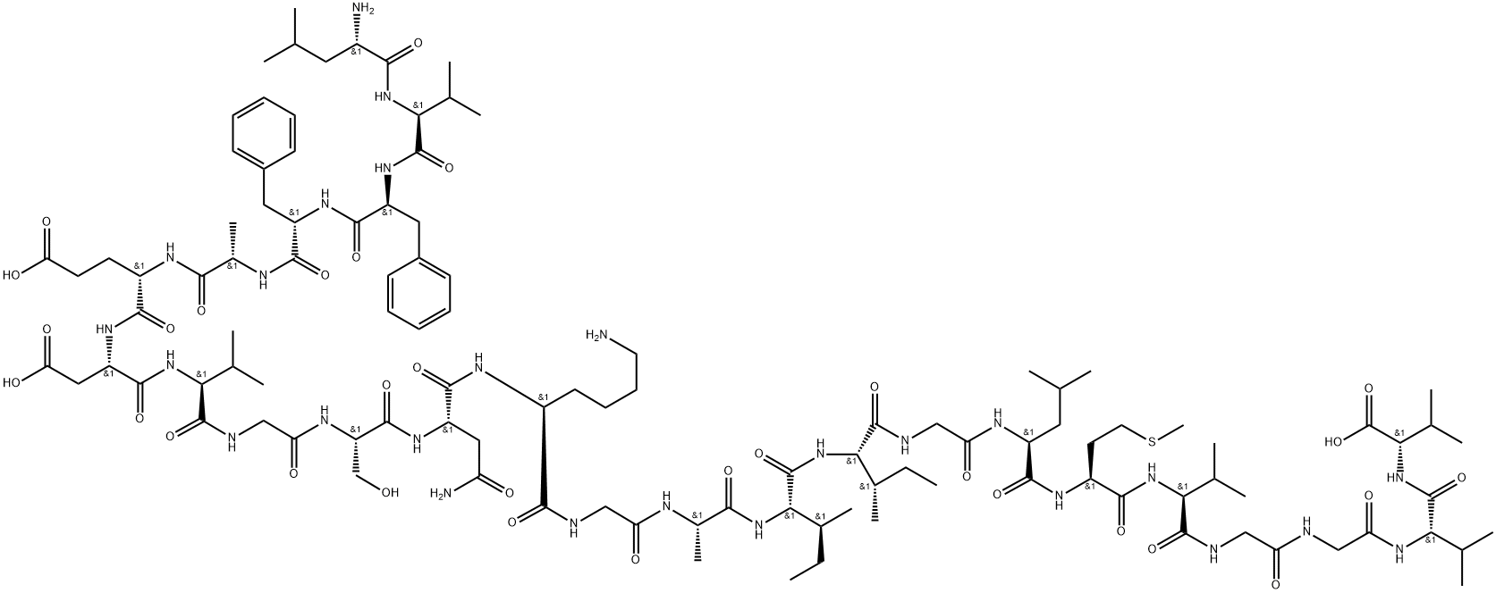 β-淀粉样蛋白 (17-40) 结构式