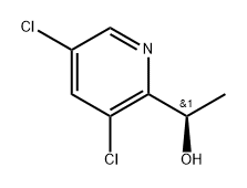 (R)-1-(3,5-二氯吡啶-2-基)乙烷-1-醇 结构式
