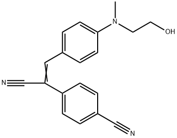 Benzeneacetonitrile, 4-cyano-α-[[4-[(2-hydroxyethyl)methylamino]phenyl]methylene]- 结构式