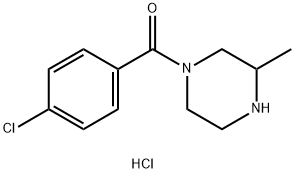 (4-氯苯基)(3-甲基哌嗪-1-基)甲酮盐酸盐 结构式