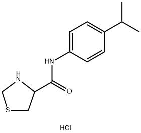 N-(4-异丙基苯基)噻唑烷-4-甲酰胺盐酸盐 结构式