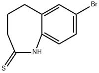 7-溴-1,3,4,5-四氢-2H-苯并[B]氮杂-2-硫酮 结构式
