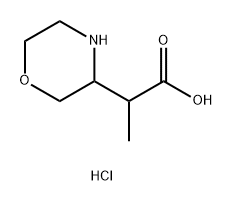 3-Morpholineacetic acid, α-methyl-,hydrochloride 结构式