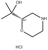 2-Morpholinemethanol, α,α-dimethyl-, hydrochloride, (2S)- 结构式