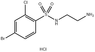 N-(2-氨基乙基)-4-溴-2-氯苯磺酰胺盐酸盐 结构式
