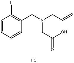 N-烯丙基-N-(2-氟苄基)甘氨酸盐酸盐 结构式