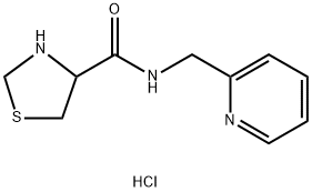 N-(吡啶-2-基甲基)噻唑烷-4-甲酰胺盐酸盐 结构式