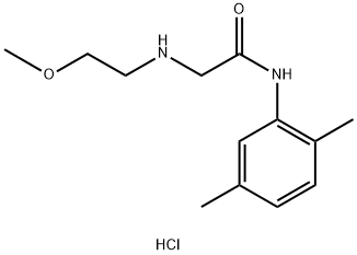 N-(2,5-二甲基苯基)-2-((2-甲氧基乙基)氨基)乙酰胺盐酸盐 结构式