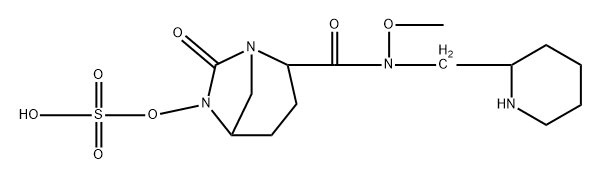 (2S,5R)-N-METHYLOXY-7-OXO-N-(PIPERIDIN-2- YLMETHYL)-6-(SULFOOXY)-1,6-DIAZABICYCLO[3.2.1] OCTANE-2-CA 结构式