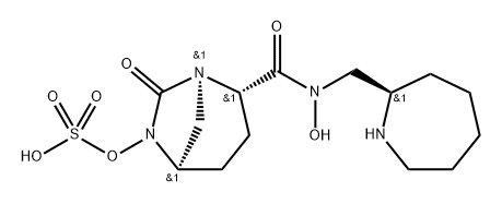 (2S,5R)-N-((2R)-AZEPAN-2-YLMETHYL)-NHYDROXY-7-OXO-6-(SULFOOXY)-1,6-DIAZABICYCLO [3.2.1]OCTANE-2-CARB 结构式