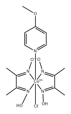 (OC-6-42)-双[[2,3-丁二酮 2,3-二(肟基-ΚN)](1-)]氯(4-甲氧基吡啶-ΚN)钴 结构式