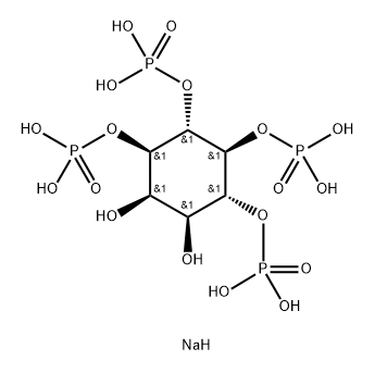 D-MYO-肌醇 1,4,5,6-四(磷酸二氢酯)四钠盐 结构式