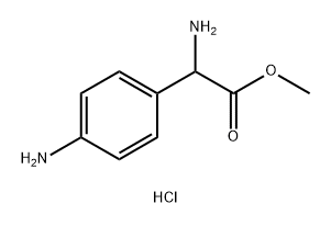 DL-4-氨基苯甘氨酸甲酯二盐酸盐 结构式