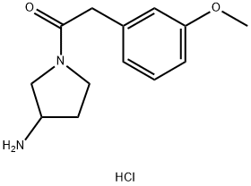 1-(3-氨基吡咯烷-1-基)-2-(3-甲氧基苯基)乙-1-酮盐酸盐 结构式