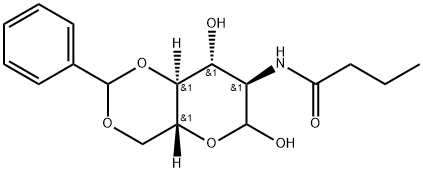 N-((4aR,7R,8R,8aS)-6,8-dihydroxy-2-phenylhexahydropyrano[3,2-d][1,3]dioxin-7-yl)butyramide 结构式