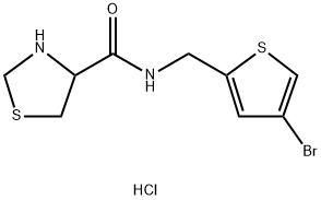 N-((4-溴噻吩-2-基)甲基)噻唑烷-4-甲酰胺盐酸盐 结构式