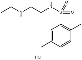N-(2-(乙基氨基)乙基)-2,5-二甲基苯磺酰胺盐酸盐 结构式