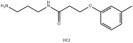N-(3-氨基丙基)-3-(间甲苯氧基)丙酰胺盐酸盐 结构式