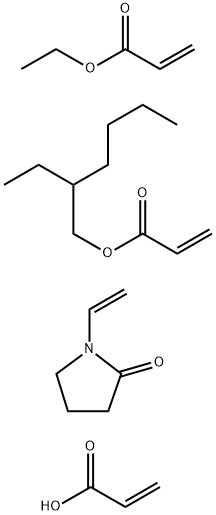 2-Propenoic acid, polymer with 1-ethenyl-2-pyrrolidinone, 2-ethylhexyl 2-propenoate and ethyl 2-propenoate 结构式