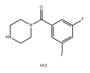 1-(3,5-difluorobenzoyl)piperazine hydrochloride 结构式