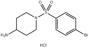 4-氨基-1-[(4-溴苯基)磺酰基]哌啶 结构式