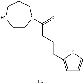 1-(1,4-二氮杂环庚-1-基)-4-(噻吩-2-基)丁-1-酮盐酸盐 结构式