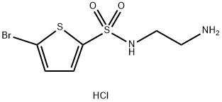N-(2-氨基乙基)-5-溴噻吩-2-磺酰胺盐酸盐 结构式