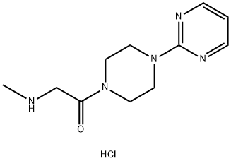 2-(甲氨基)-1-(4-(嘧啶-2-基)哌嗪-1-基)乙-1-酮盐酸盐 结构式