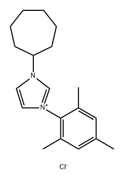 1-环庚基-3-均三甲苯基-1H-咪唑-3-鎓氯化物 结构式