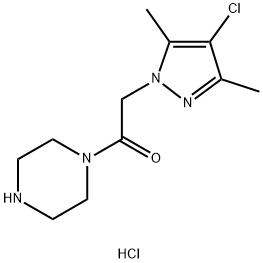 2-(4-氯-3,5-二甲基-1H-吡唑-1-基)-1-(哌嗪-1-基)乙-1-酮 结构式