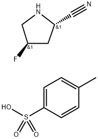 (2S,4R)-4-氟吡咯烷-2-甲腈对甲苯磺酸盐 结构式