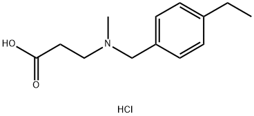 3-((4-乙基苄基)(甲基)氨基)丙酸盐酸盐 结构式