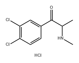 3,4-Dichloromethcathinone (hydrochloride) 结构式