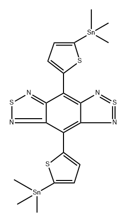 4,8-双(5-三甲基锡-噻吩-2-基)苯并[1,2-C : 4,5-C']-双[1,2,5]噻二唑 结构式