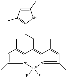 10-(2-(3,5-dimethyl-1H-pyrrol-2-yl)ethyl)-5,5-difluoro-1,3,7,9-tetramethyl-5H-4l4,5l4-dipyrrolo[1,2-c:2',1'-f][1,3,2]diazaborinine 结构式