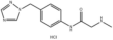 N-(4-((1H-1,2,4-三唑-1-基)甲基)苯基)-2-(甲氨基)乙酰胺盐酸盐 结构式